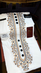 ZARWAAL OLIVE NOIR 101-10 MULTI COLOUR KASHMIRI EMBROIDERY UNSTICHED FULL KURTA SALWAR PATHANI (J. FABRIC IMPORTED) “Pics are clicked in HD cameras. Original color may vary from mobile to mobile depending on your handset. – Tawakkal Tex”