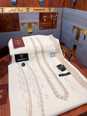 SULTAN-E-AAFREEN BOSKI CREAM MULTANI ADVANCE TARKASHI HAND EMBROIDERY (TAWAKKAL TEX)