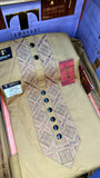 COLOUR KASHMIRI EMBROIDERY UNSTICHED FULL KURTA SALWAR PATHANI Tawakkal Tex”