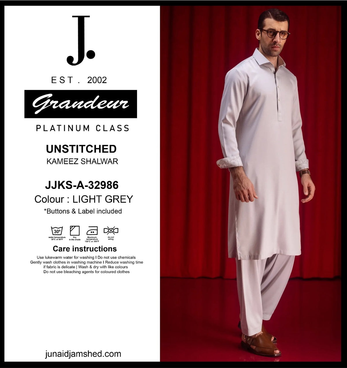 J. JJKS-A-32986 LIGHT GRAY SKIN (JUNAID JAMSHED)