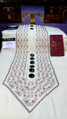 NAZROOH PEARL CREAM 102-03 MULTI COLOUR KASHMIRI EMBROIDERY UNSTICHED FULL KURTA SALWAR PATHANI (J. FABRIC IMPORTED) “Pics are clicked in HD cameras. Original color may vary from mobile to mobile depending on your handset. – Tawakkal Tex”