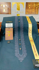 GHAZI SULEMANI BOTTEL GREEN  D08C02 KURTA SALAWAR (SULEMANI AZIZI EMBROIDERED COLLECTION)