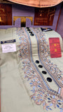101-07 OLIVE GROVE  MULTI COLOUR KASHMIRI EMBROIDERY UNSTICHED FULL KURTA SALWAR PATHANI – Tawakkal Tex”