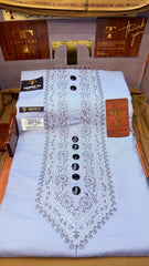 BADALSHAH GREY FROST 105-08 MULTI COLOUR KASHMIRI EMBROIDERY UNSTICHED FULL KURTA SALWAR PATHANI (J. FABRIC IMPORTED) “Pics are clicked in HD cameras. Original color may vary from mobile to mobile depending on your handset. – Tawakkal Tex”