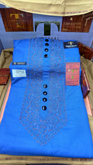 MURAADSHAH TEAL MIDNIGHT  104-09 MULTI COLOUR KASHMIRI EMBROIDERY UNSTICHED FULL KURTA SALWAR PATHANI (J. FABRIC IMPORTED) “Pics are clicked in HD cameras. Original color may vary from mobile to mobile depending on your handset. – Tawakkal Tex”