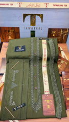 GREEN GRACE COLOURS EMBROIDERED.          (AZIZI EMBROIDERED COLLECTION)