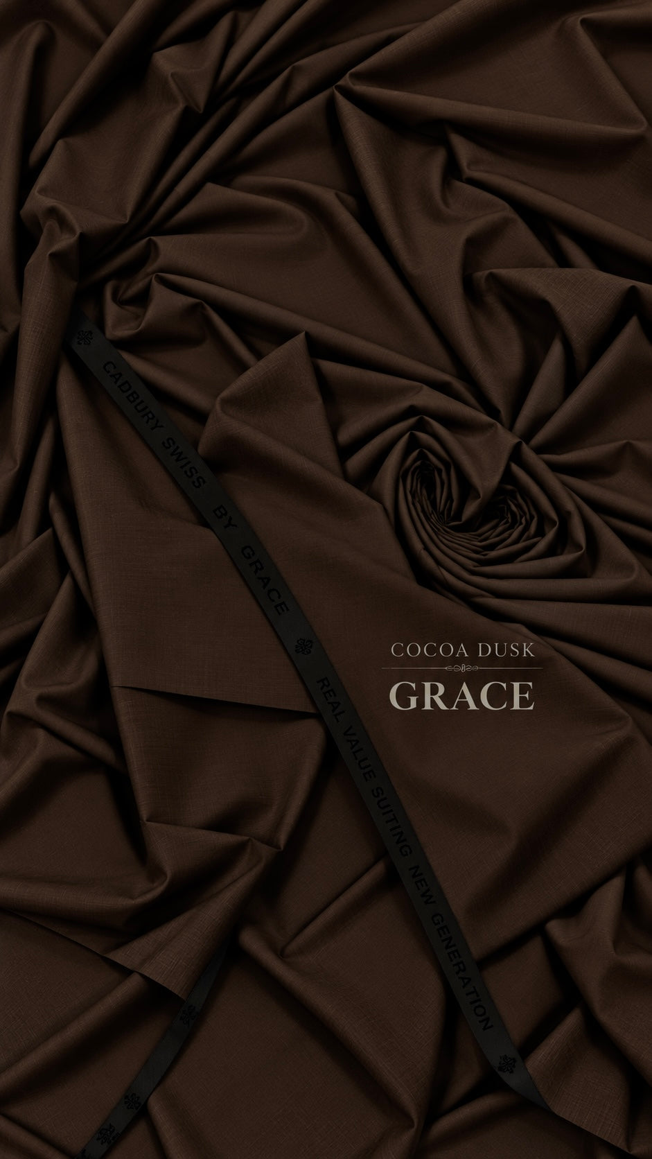 -GRACE CADBURY SWISS — COCOA DUSK Premium All Seasons Use Kurta Salwar Fabric 4.75MTR | 52 Width (GRACE INTERNATIONAL)