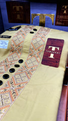 SHAHWAIZ GOLDEN DUNE 110-05 MULTI COLOUR KASHMIRI EMBROIDERY UNSTICHED FULL KURTA SALWAR PATHANI (J. FABRIC IMPORTED) “Pics are clicked in HD cameras. Original color may vary from mobile to mobile depending on your handset. – Tawakkal Tex”