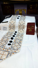 SHAHWAIZ IVORY NOIR 110-10 MULTI COLOUR KASHMIRI EMBROIDERY UNSTICHED FULL KURTA SALWAR PATHANI (J. FABRIC IMPORTED) “Pics are clicked in HD cameras. Original color may vary from mobile to mobile depending on your handset. – Tawakkal Tex”