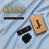 J. Men Premium Wash N Wear Fabric  – GLACIER ICE BLUE –  | 4.5 Meter