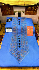 NAZROOH TEAL MIDNIGHT 102-09 MULTI COLOUR KASHMIRI EMBROIDERY UNSTICHED FULL KURTA SALWAR PATHANI (J. FABRIC IMPORTED) “Pics are clicked in HD cameras. Original color may vary from mobile to mobile depending on your handset. – Tawakkal Tex”