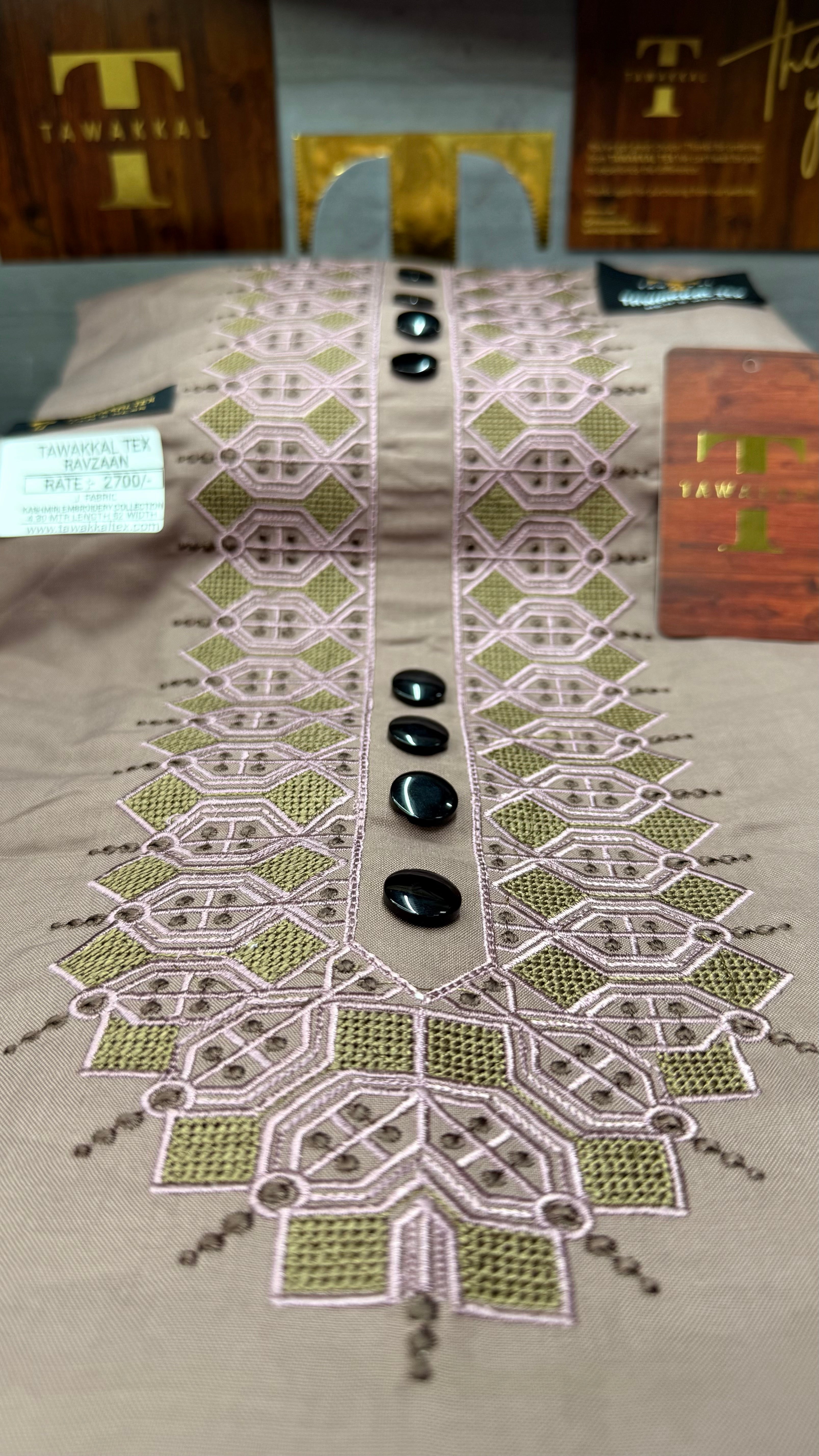 RAVZAAN AMBERWOOD 106-04 MULTI COLOUR KASHMIRI EMBROIDERY UNSTICHED FULL KURTA SALWAR PATHANI (J. FABRIC IMPORTED) “Pics are clicked in HD cameras. Original color may vary from mobile to mobile depending on your handset. – Tawakkal Tex”