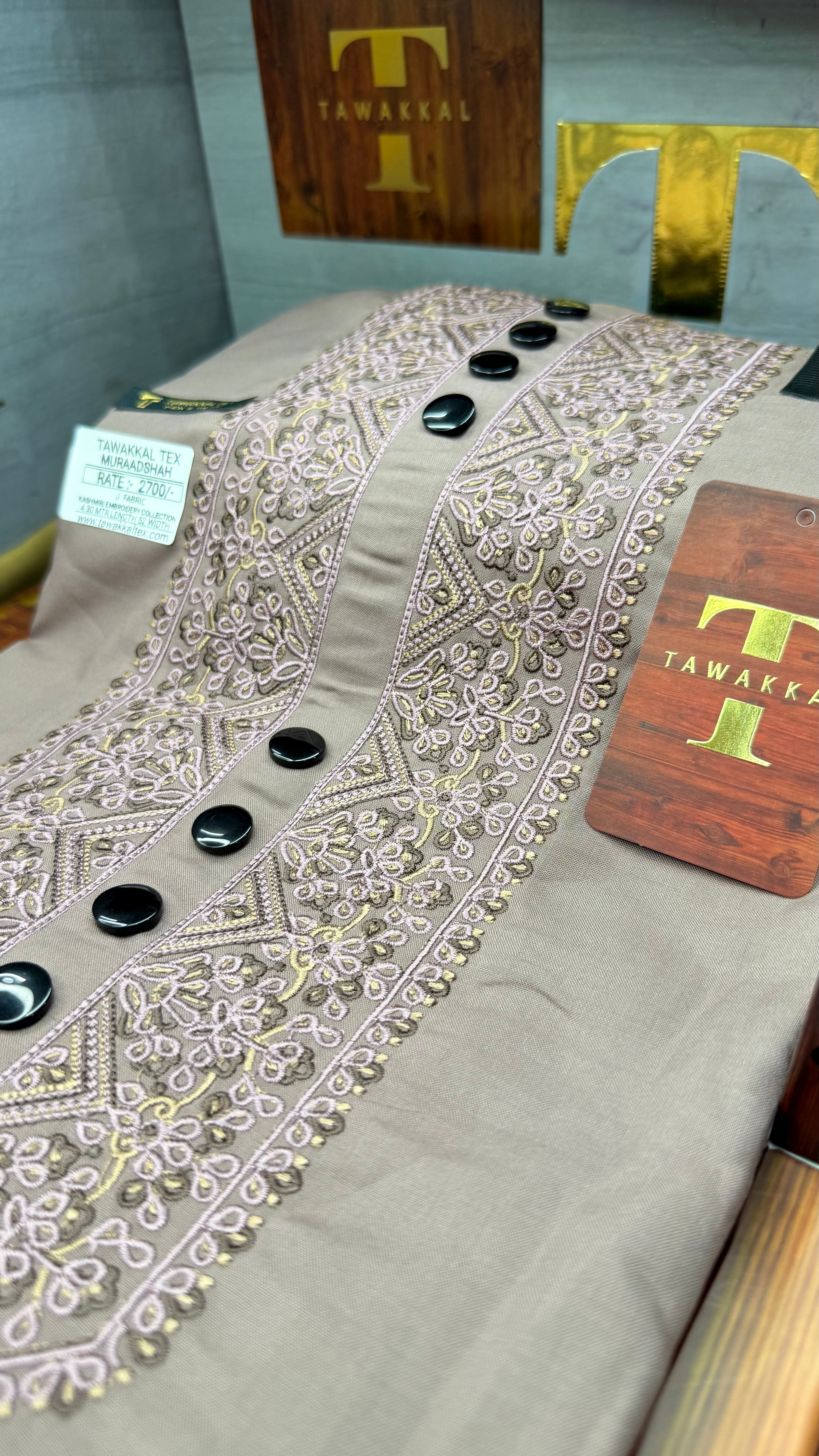 MURAADSHAH ROSE DUST 104-01 MULTI COLOUR KASHMIRI EMBROIDERY UNSTICHED FULL KURTA SALWAR PATHANI (J. FABRIC IMPORTED) “Pics are clicked in HD cameras. Original color may vary from mobile to mobile depending on your handset. – Tawakkal Tex”