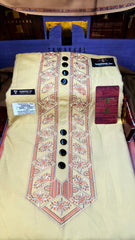 ZARGHAM GOLDEN DUNE 109-05 MULTI COLOUR KASHMIRI EMBROIDERY UNSTICHED FULL KURTA SALWAR PATHANI (J. FABRIC IMPORTED) “Pics are clicked in HD cameras. Original color may vary from mobile to mobile depending on your handset. – Tawakkal Tex”