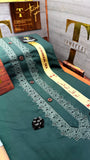 -47 EMERALD DUST GREEN KURTA SALAWAR (PREMIUM SULEMANI EMBROIDERY PATHANI)