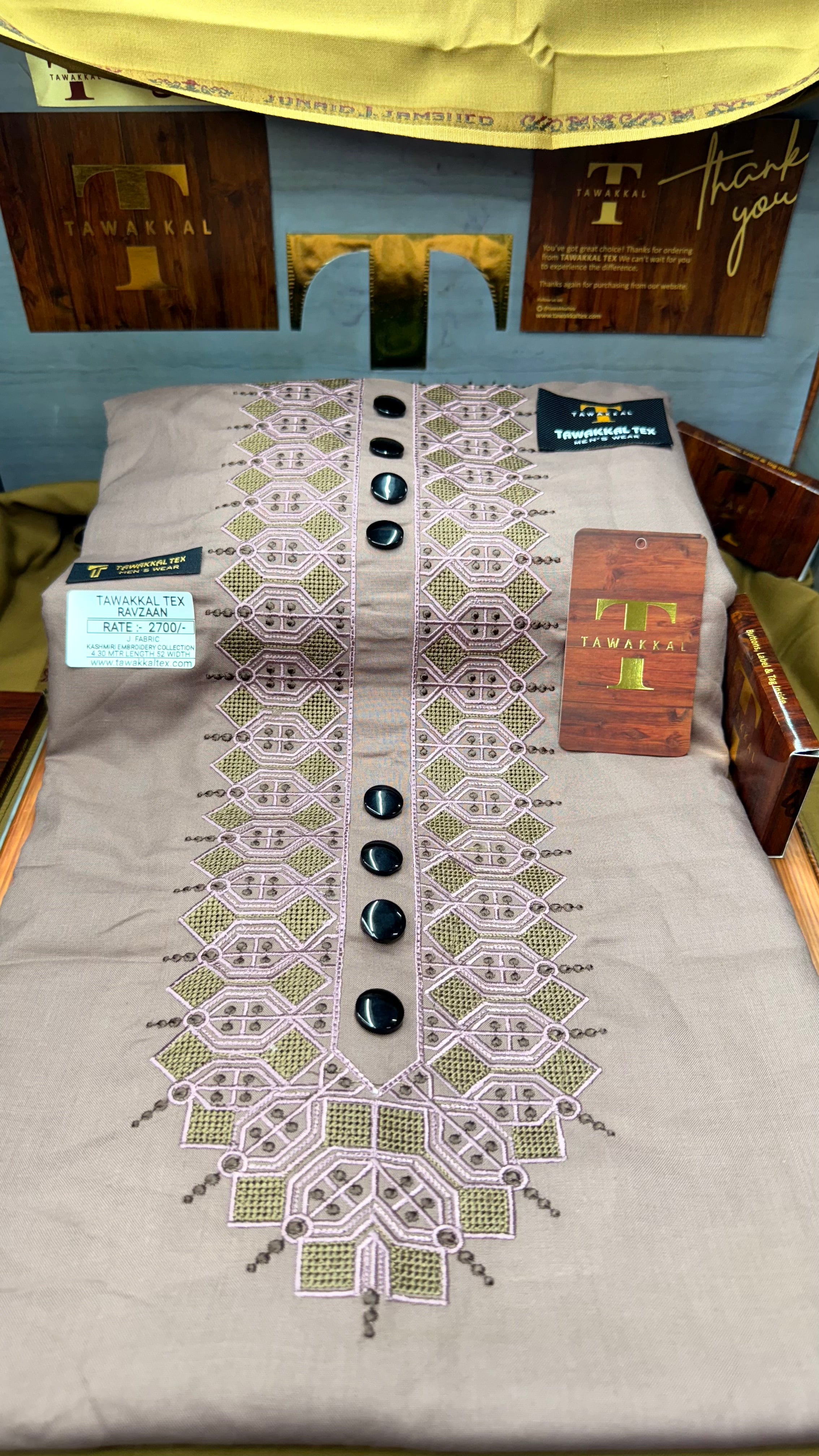 RAVZAAN AMBERWOOD 106-04 MULTI COLOUR KASHMIRI EMBROIDERY UNSTICHED FULL KURTA SALWAR PATHANI (J. FABRIC IMPORTED) “Pics are clicked in HD cameras. Original color may vary from mobile to mobile depending on your handset. – Tawakkal Tex”