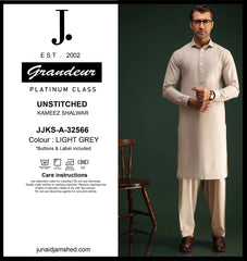 J. JJKS-A-32566 - LIGHT YELLOW GREY- (JUNAID JAMSHED)