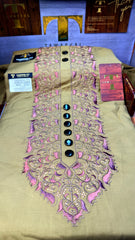 SUNEHRI CHINAR MAUVE STONE 107-02 MULTI COLOUR KASHMIRI EMBROIDERY UNSTICHED FULL KURTA SALWAR PATHANI (J. FABRIC IMPORTED) “Pics are clicked in HD cameras. Original color may vary from mobile to mobile depending on your handset. – Tawakkal Tex”