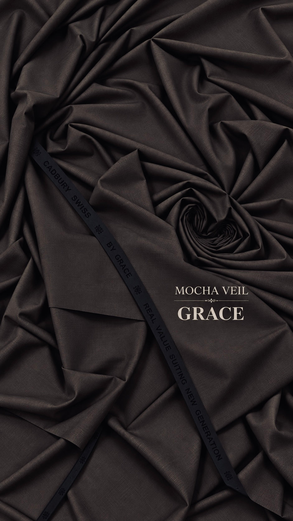 -GRACE CADBURY SWISS — MOCHA VEIL Premium All Seasons Use Kurta Salwar Fabric 4.75MTR | 52 Width (GRACE INTERNATIONAL)