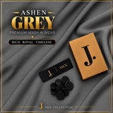 J. Men Premium Wash N Wear Fabric    – ASHEN GREY –  | 4.5 Meter