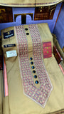 102-05 GOLDEN DUNE MULTI COLOUR KASHMIRI EMBROIDERY UNSTICHED FULL KURTA SALWAR PATHANI Tawakkal Tex”