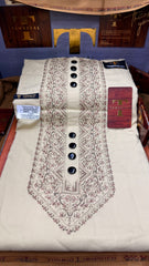 MURAADSHAH PEAL CREAM 104-03 MULTI COLOUR KASHMIRI EMBROIDERY UNSTICHED FULL KURTA SALWAR PATHANI (J. FABRIC IMPORTED) “Pics are clicked in HD cameras. Original color may vary from mobile to mobile depending on your handset. – Tawakkal Tex”