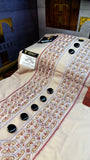 ROSE DUST 102-01MULTI COLOUR KASHMIRI EMBROIDERY UNSTICHED FULL KURTA SALWAR PATHANI Tawakkal Tex”