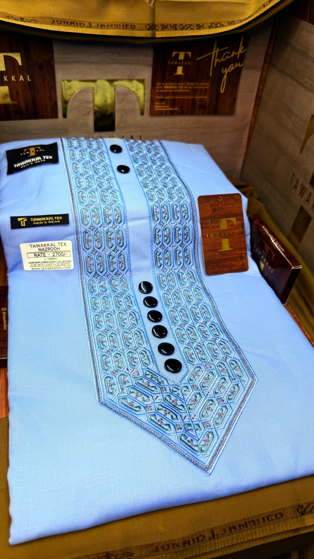 NAZROOH SKYLINE 102-06 MULTI COLOUR KASHMIRI EMBROIDERY UNSTICHED FULL KURTA SALWAR PATHANI (J. FABRIC IMPORTED) “Pics are clicked in HD cameras. Original color may vary from mobile to mobile depending on your handset. – Tawakkal Tex”