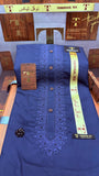27 ROYAL AZURE BLUE KURTA SALAWAR (PREMIUM SULEMANI EMBROIDERY PATHANI)