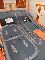 OSM-3224 ANGORI GREEN SHAHENSHAH  KURTA SALAWAR (PREMIUM OSMANI EMBROIDERY PATHANI)