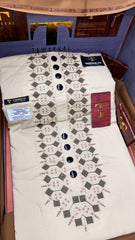 RAVZAAN PEAL CREAM 106-03 MULTI COLOUR KASHMIRI EMBROIDERY UNSTICHED FULL KURTA SALWAR PATHANI (J. FABRIC IMPORTED) “Pics are clicked in HD cameras. Original color may vary from mobile to mobile depending on your handset. – Tawakkal Tex”