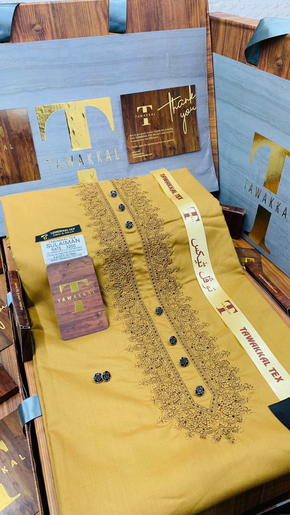 SULAIMAN SULAIMANI MUSTARD D06C01 KURTA SALAWAR (SULEMANI AZIZI EMBROIDERED COLLECTION)