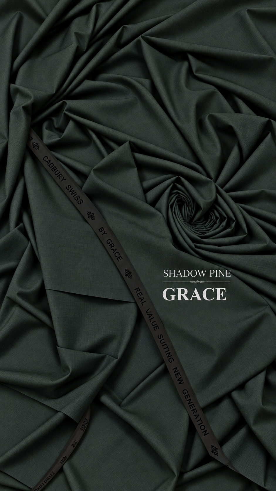 -GRACE CADBURY SWISS — SHADOW PINE Premium All Seasons Use Kurta Salwar Fabric 4.75MTR | 52 Width (GRACE INTERNATIONAL)
