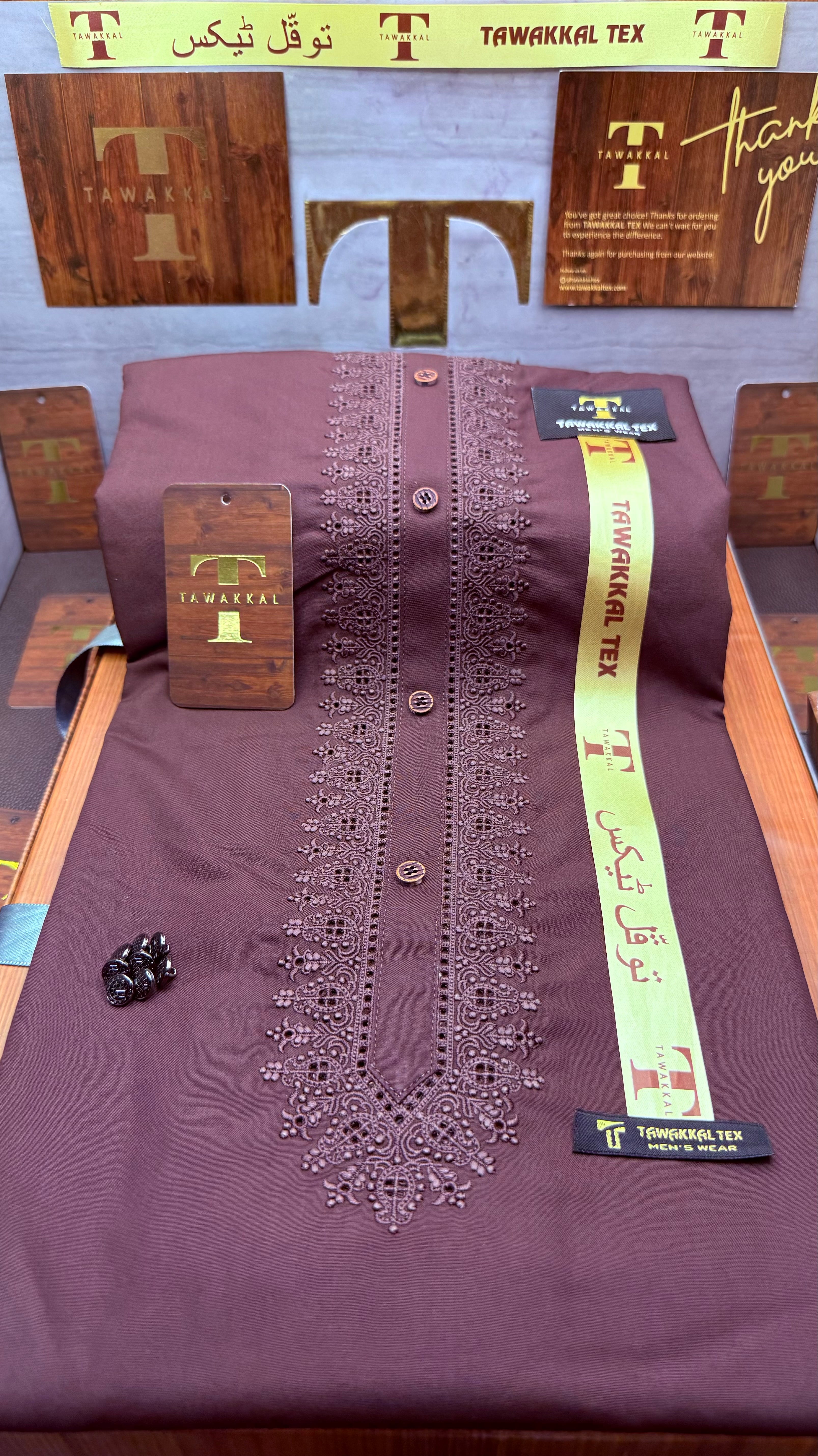 -27 DEEP MAHROON ROYALE KURTA SALAWAR (PREMIUM SULEMANI EMBROIDERY PATHANI)