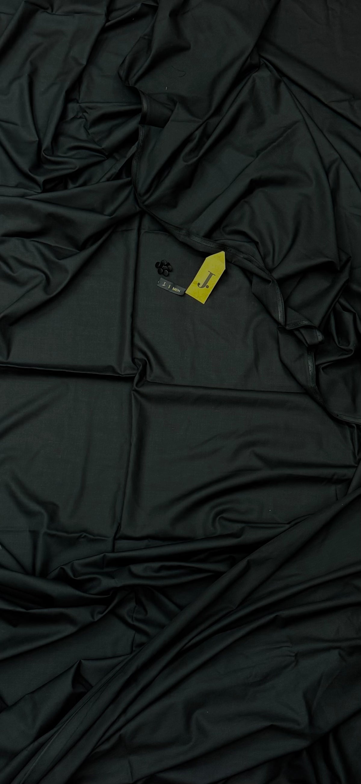 -BOSKI Solid Black (Dark) Premium Boski Unstitched Kurta Salwar Fabric