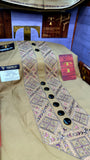 COLOUR KASHMIRI EMBROIDERY UNSTICHED FULL KURTA SALWAR PATHANI Tawakkal Tex”
