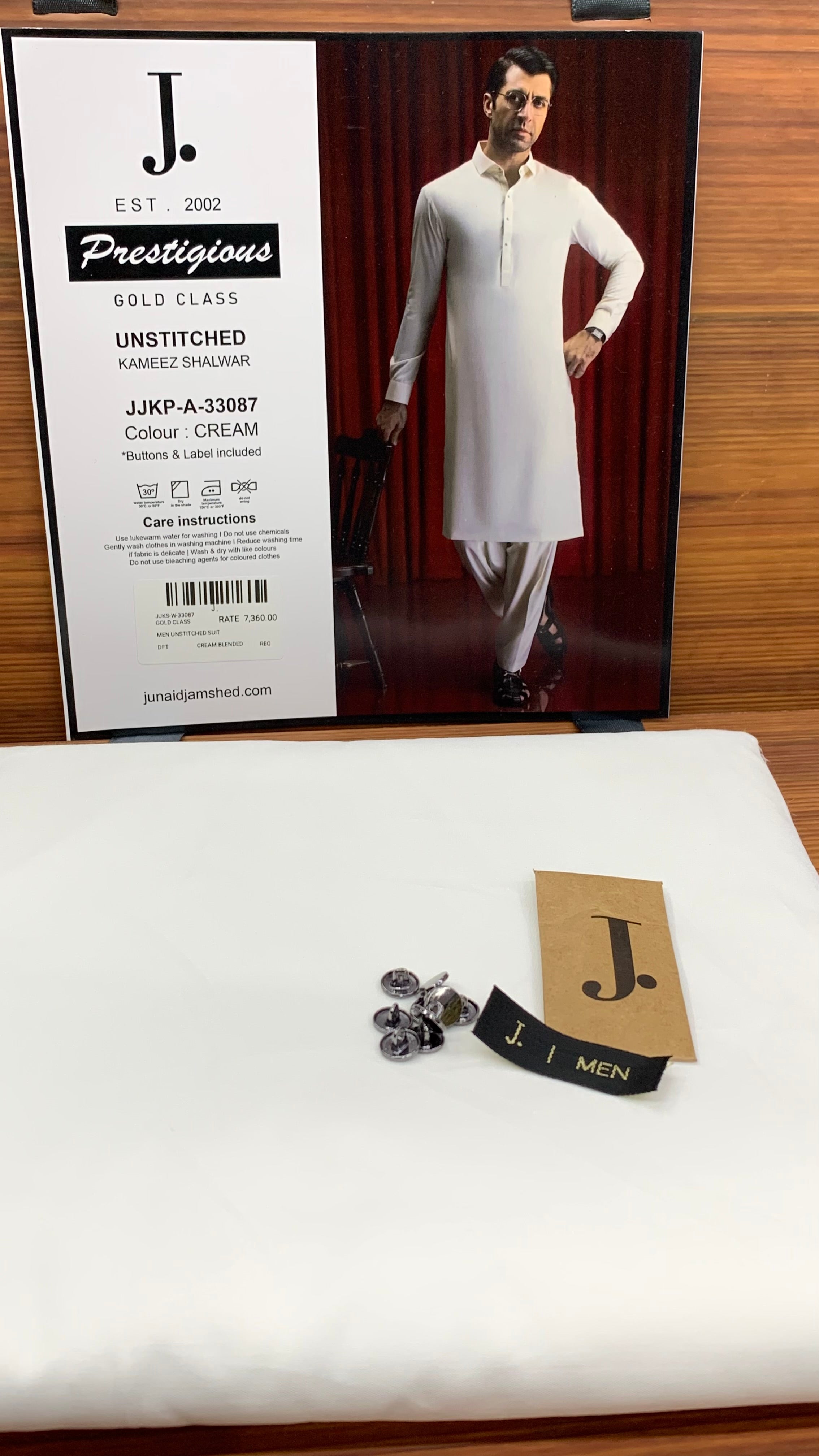 J.  JJKP-A-33087 - (CREAM WHITE) JUNAID JAMSHED