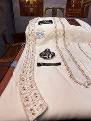 AFTAB-E-ZAR BOSKI CREAM MULTANI ADVANCE TARKASHI HAND EMBROIDERY (TAWAKKAL TEX)