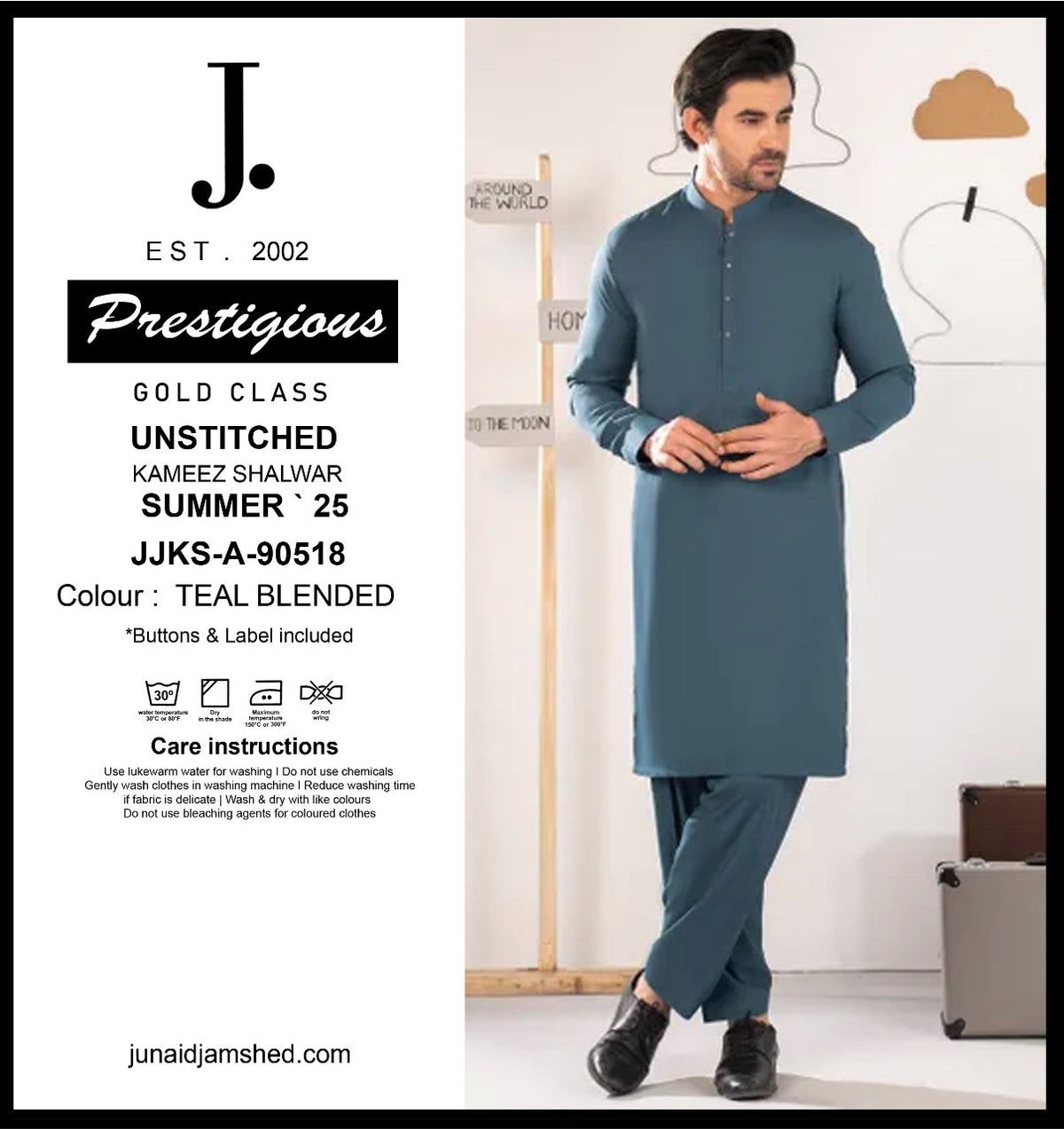 J.   JJKS-A-90518 -  TEAL BLENDED (JUNAID JAMSHED) SUMMER • 25