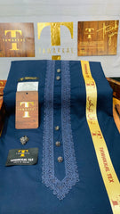 GHAZI SULEMANI NAVY BLUE D08C04 KURTA SALAWAR (SULEMANI AZIZI EMBROIDERED COLLECTION)
