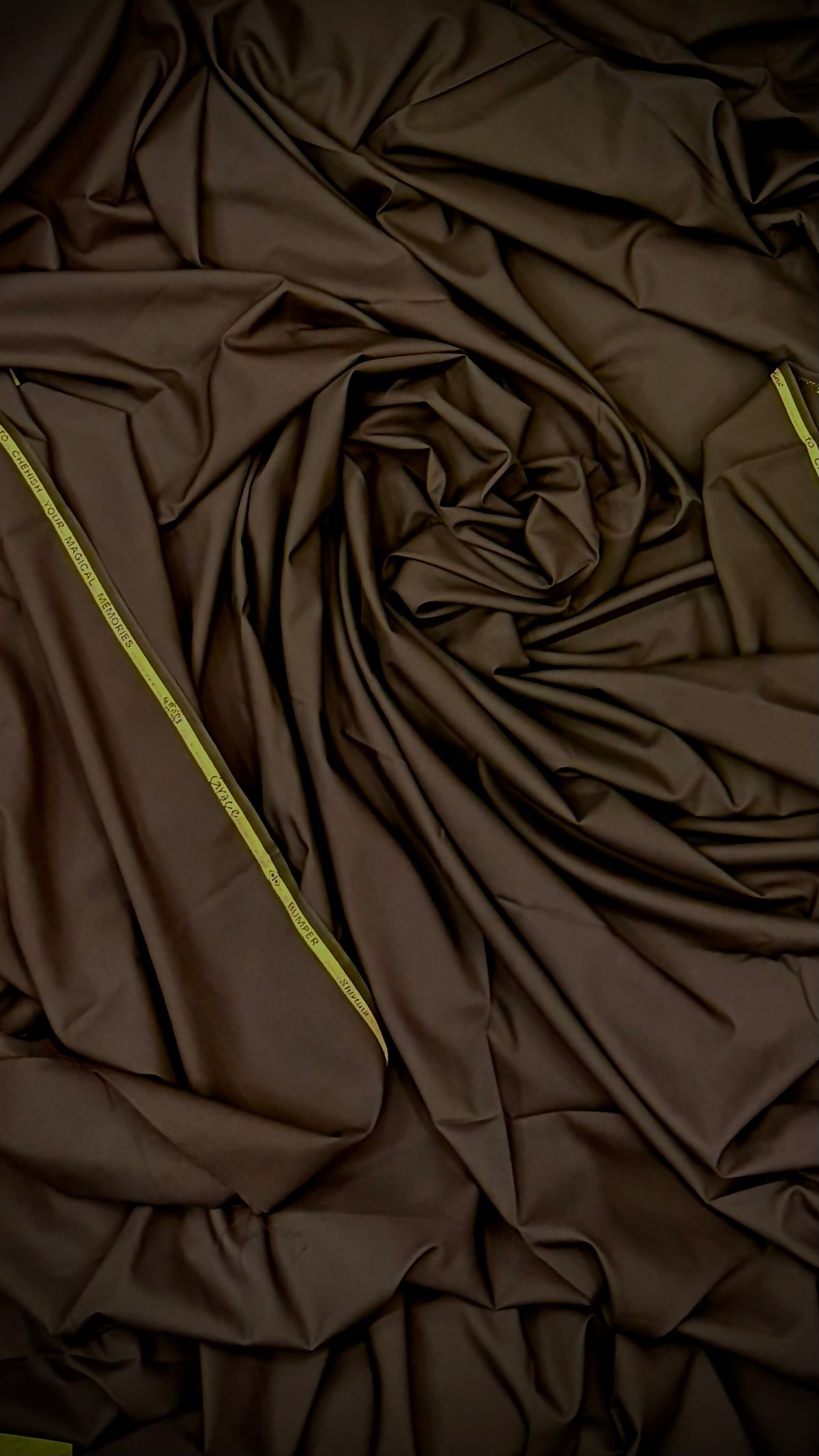 Grace Chocolate Brown Bumper Trends (Imported By Grace Fabrics)