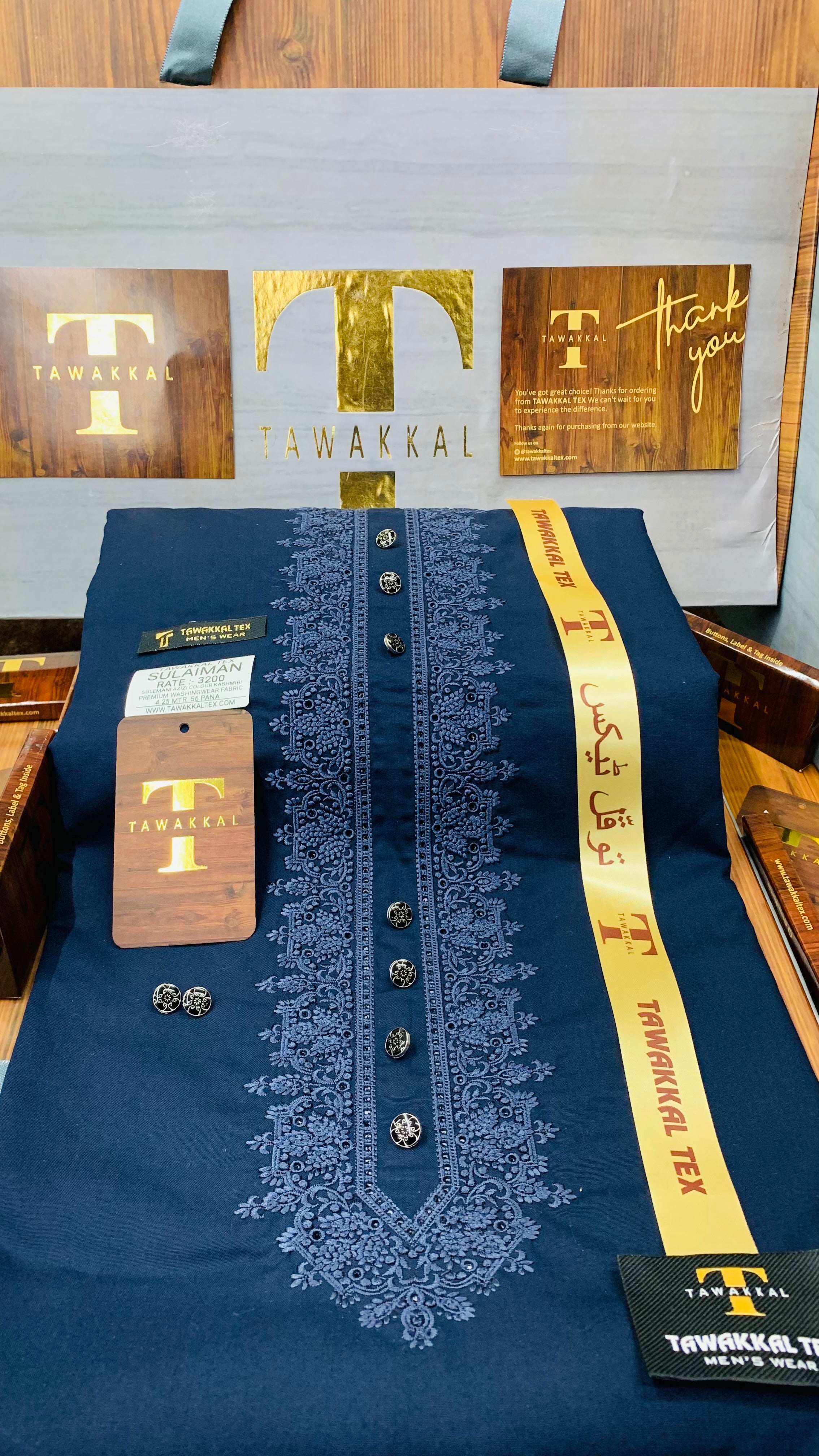 SULAIMAN SULAIMANI NAVY BLUE D06C04 KURTA SALAWAR (SULEMANI AZIZI EMBROIDERED COLLECTION)