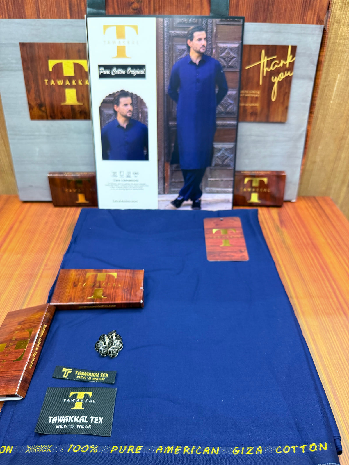 ARABIAN DARK BLUE LAWN COTTON ORIGINAL