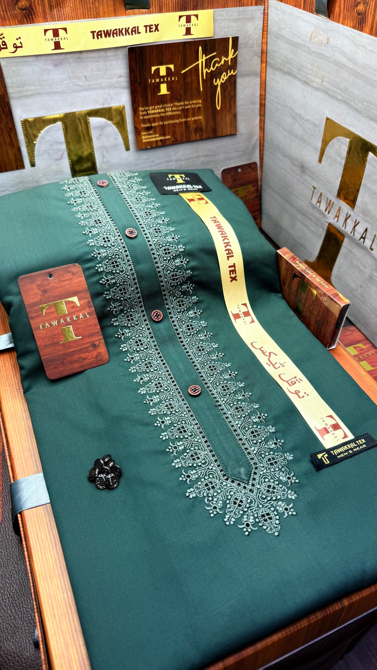 -27 EMERALD DUST GREEN KURTA SALAWAR (PREMIUM SULEMANI EMBROIDERY PATHANI)