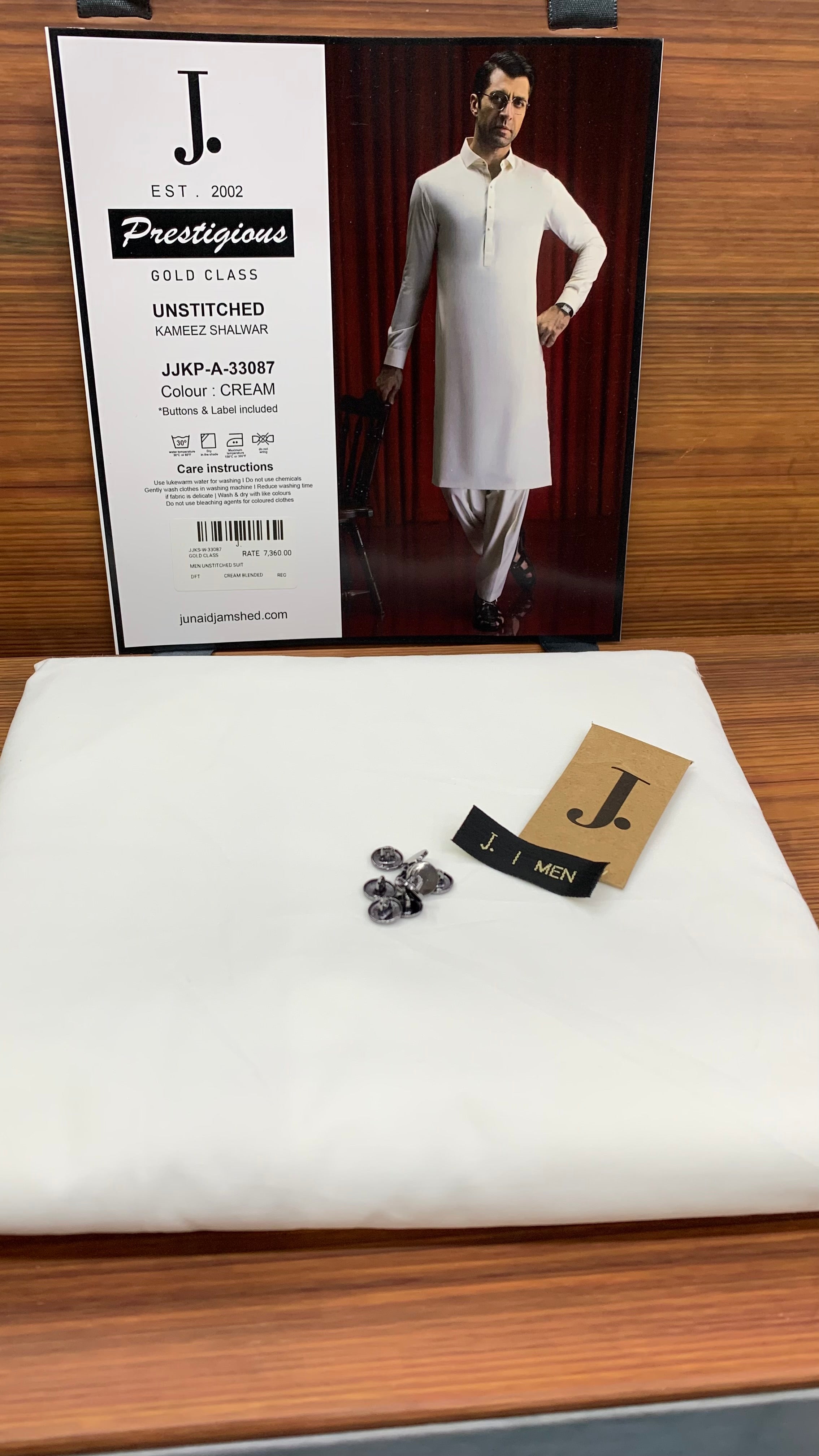 J.  JJKP-A-33087 - (CREAM WHITE) JUNAID JAMSHED