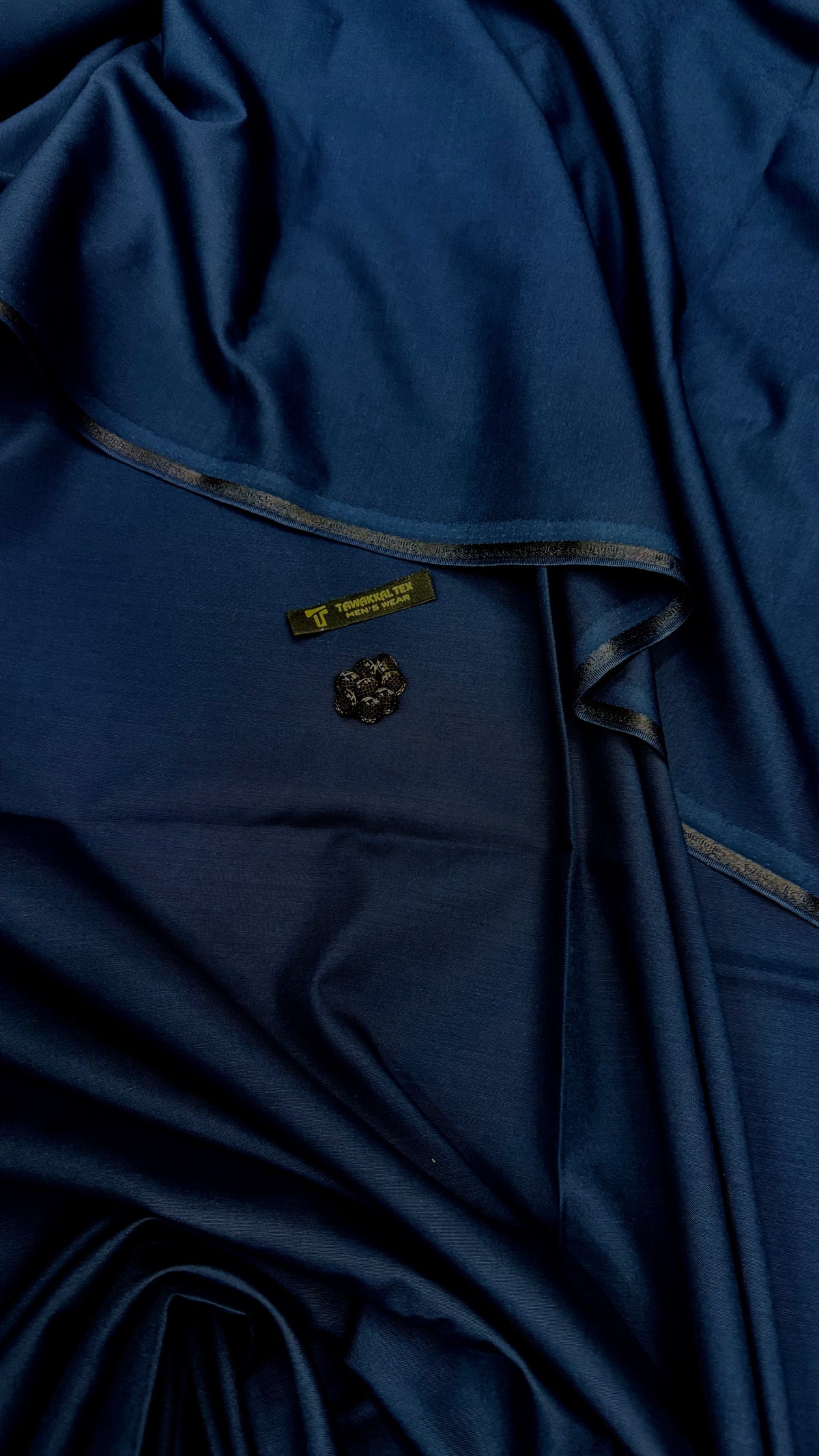 -BOSKI KING Imperial Navy Blue Sapphire  Premium Boski Unstitched Kurta Salwar Fabric (TAWAKKAL TEX)