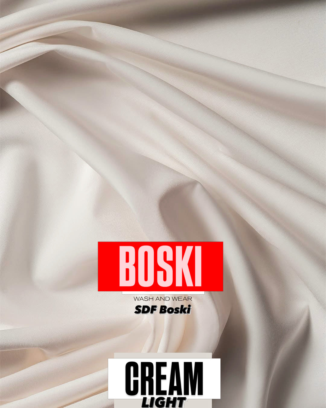 -BOSKI (SDF) DAIRY CREAM Premium Boski Unstitched Kurta Salwar Fabric