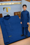 Kids Blue Unstitched Kurta Salwar Fabric (Tawakkal Tex)