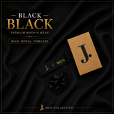 J. Men Premium Wash N Wear Fabric – Black | 4.5 Meter